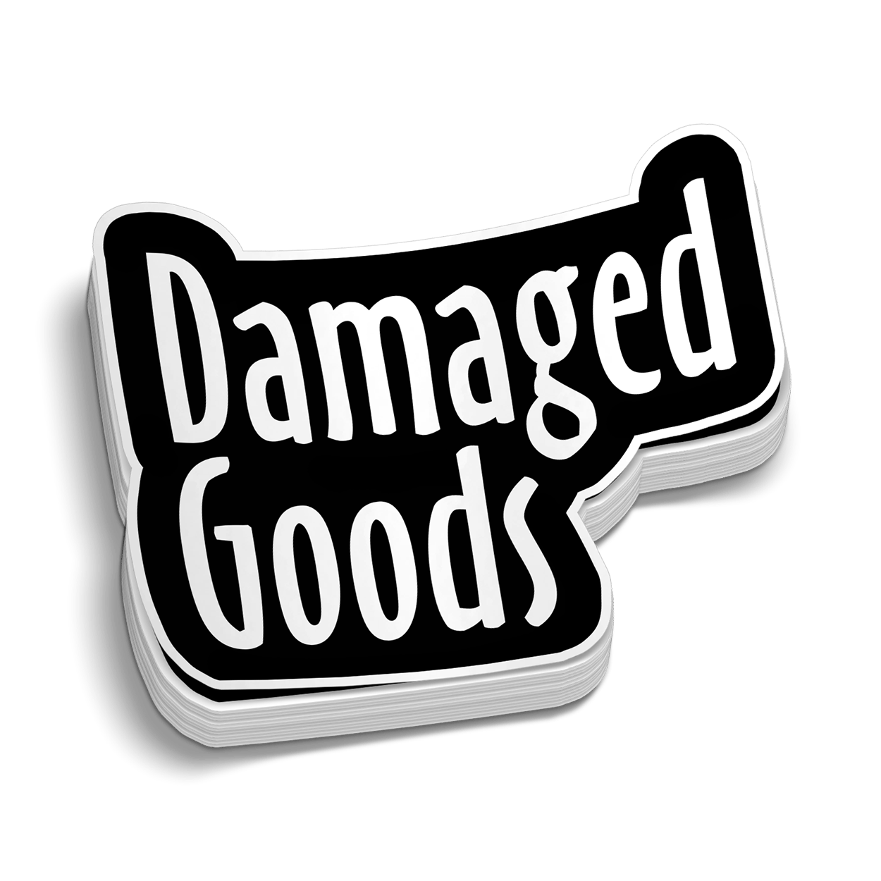 Damaged Goods Hard Hat Decal Armed American Supply