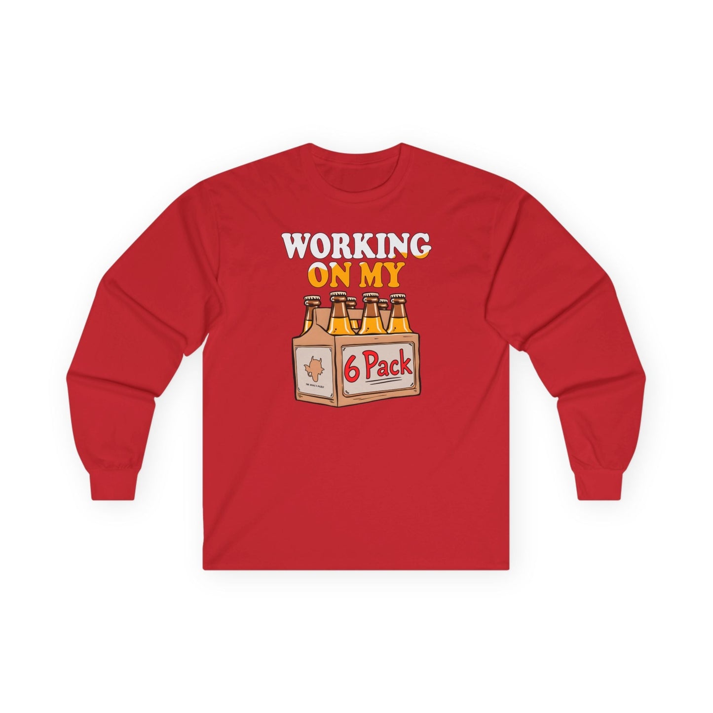 Working On My 6 Pack Long Sleeve Tee The Devil's Pickle