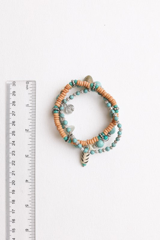 Turquoise Mixed Bead Stackable Bracelet Shop Style & More | Fresh Looks, Everyday Deals & Free Shipping