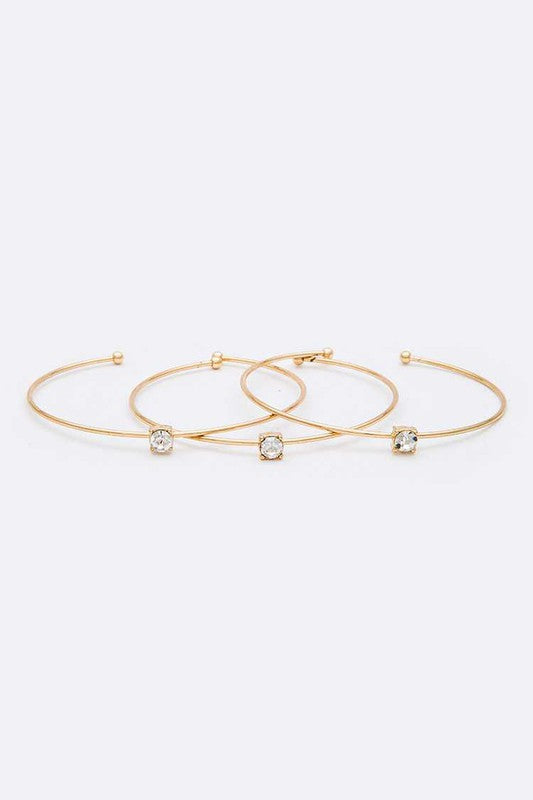 Crystal Triple Wired Convertible Bangle Set Shop Style & More | Fresh Looks, Everyday Deals & Free Shipping