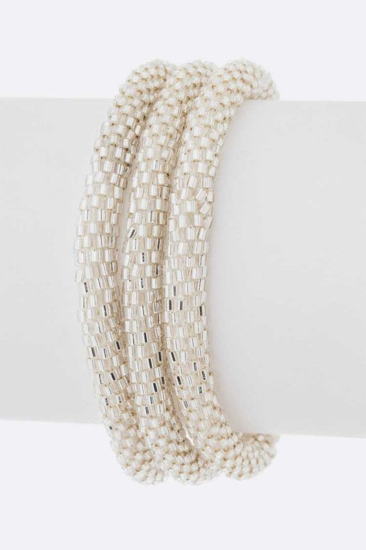 Silver Nepal Roll On Bracelet Set Shop Style & More | Fresh Looks, Everyday Deals & Free Shipping