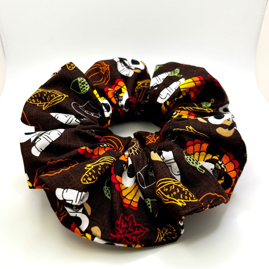 Turkey Dog Thanksgiving Scrunchie Enchanted Scrunch