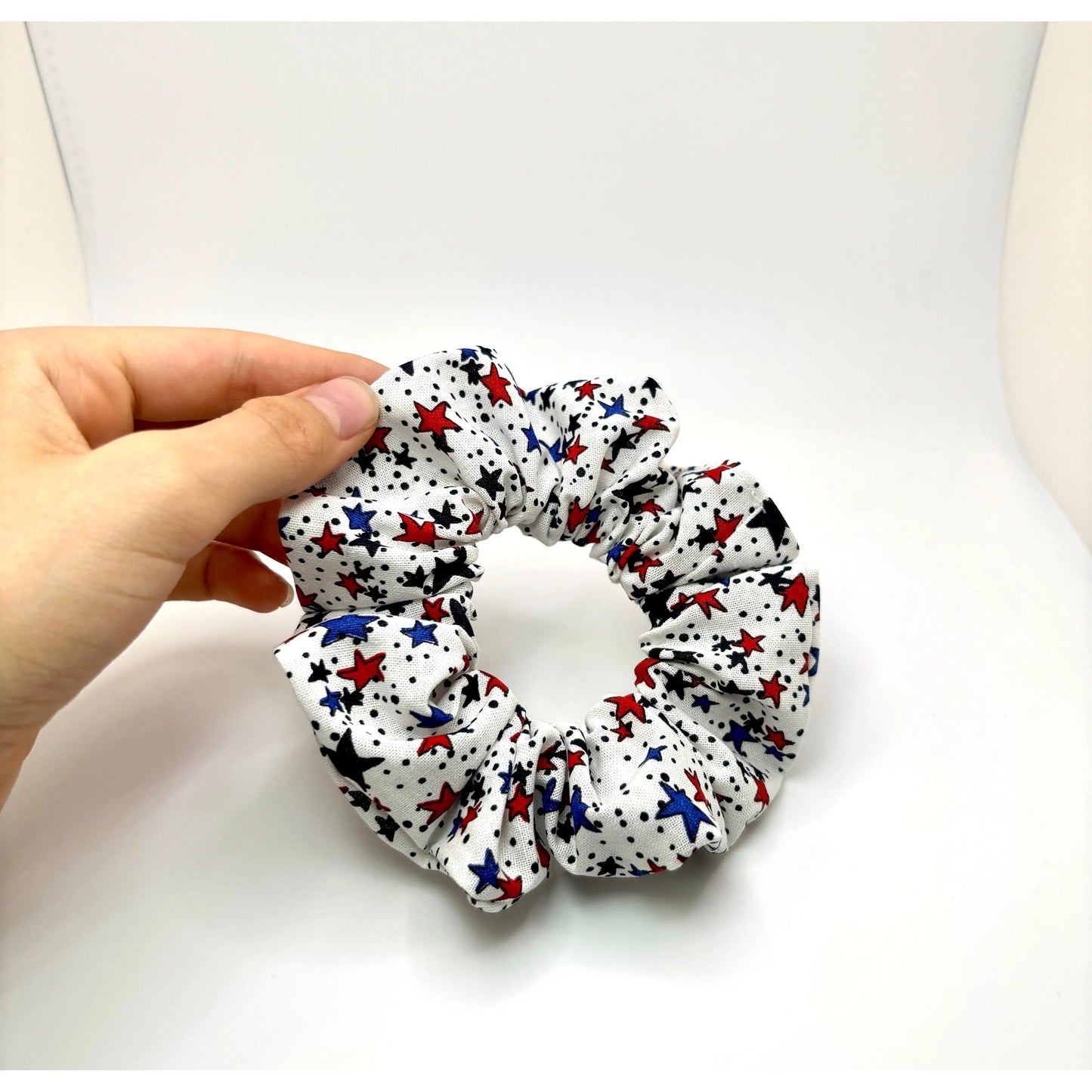 Mini White Stars 4th of July Scrunchie Enchanted Scrunch