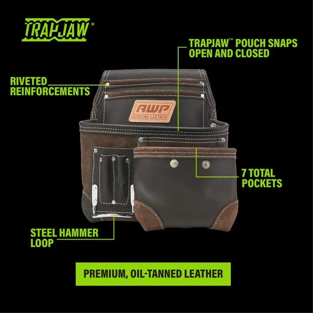 AWP 1L-995-2 TrapJaw Oil Tanned Leather Tool Pouch VM Hardware