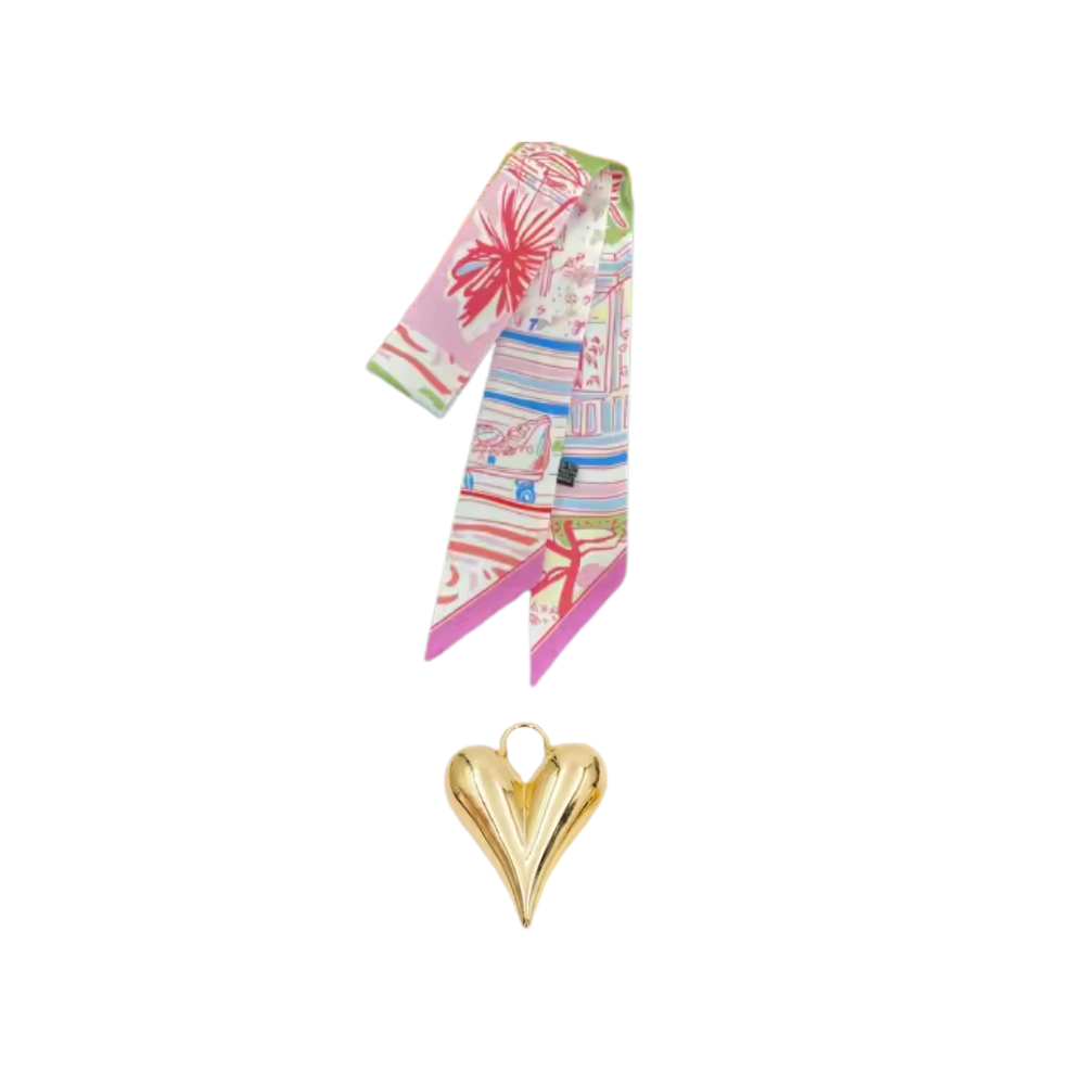 Palm Beach Heart Scarf Necklace Deep South Originals