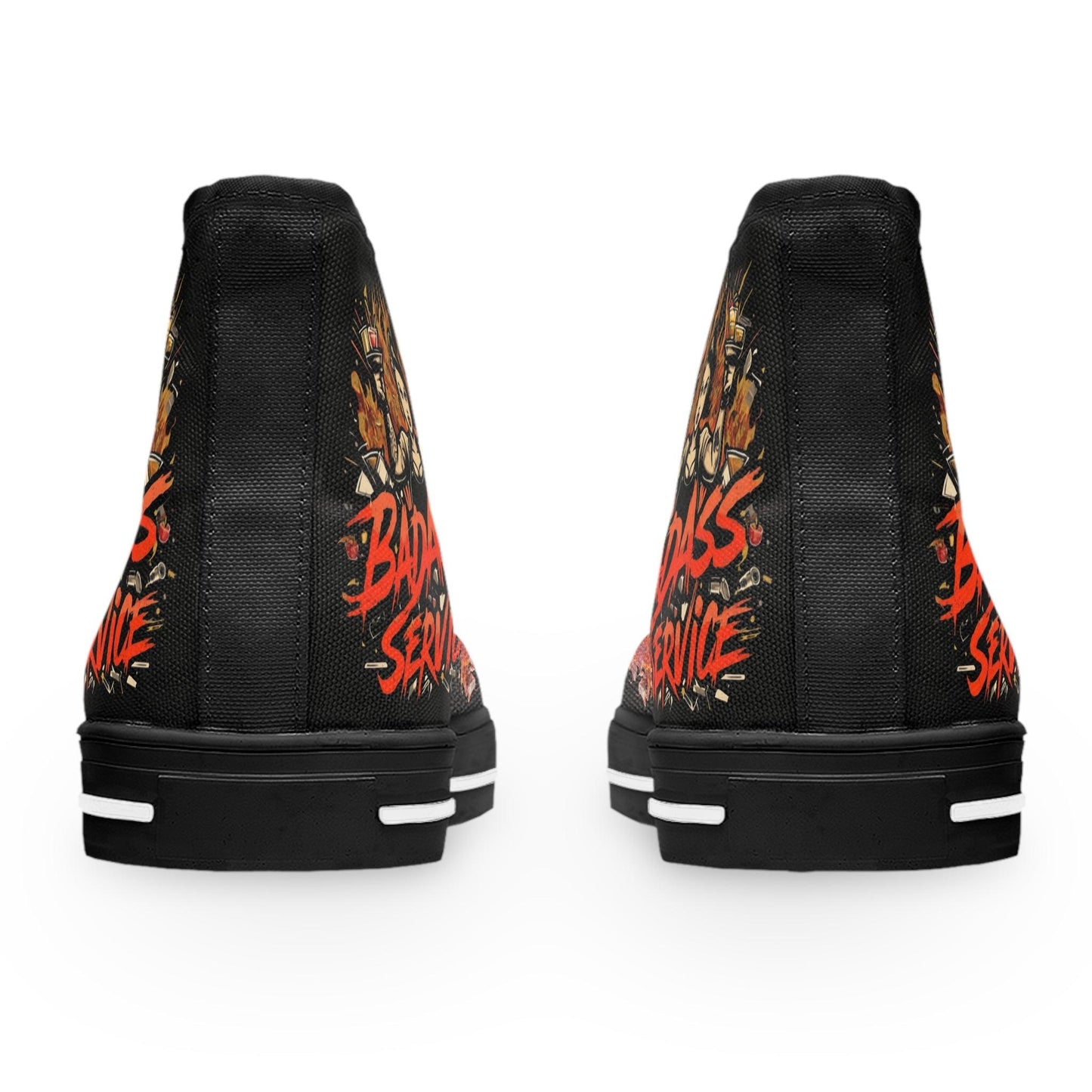 Bad Ass Service Womens Black High Top Sneakers Country in My Heart