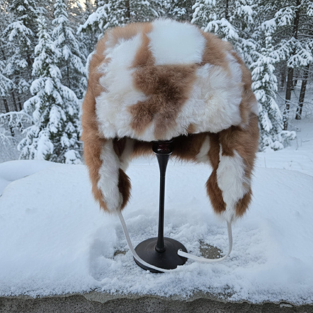 100% Baby Alpaca RCMP Fur Hat With Earflaps Chullo Purely Alpaca