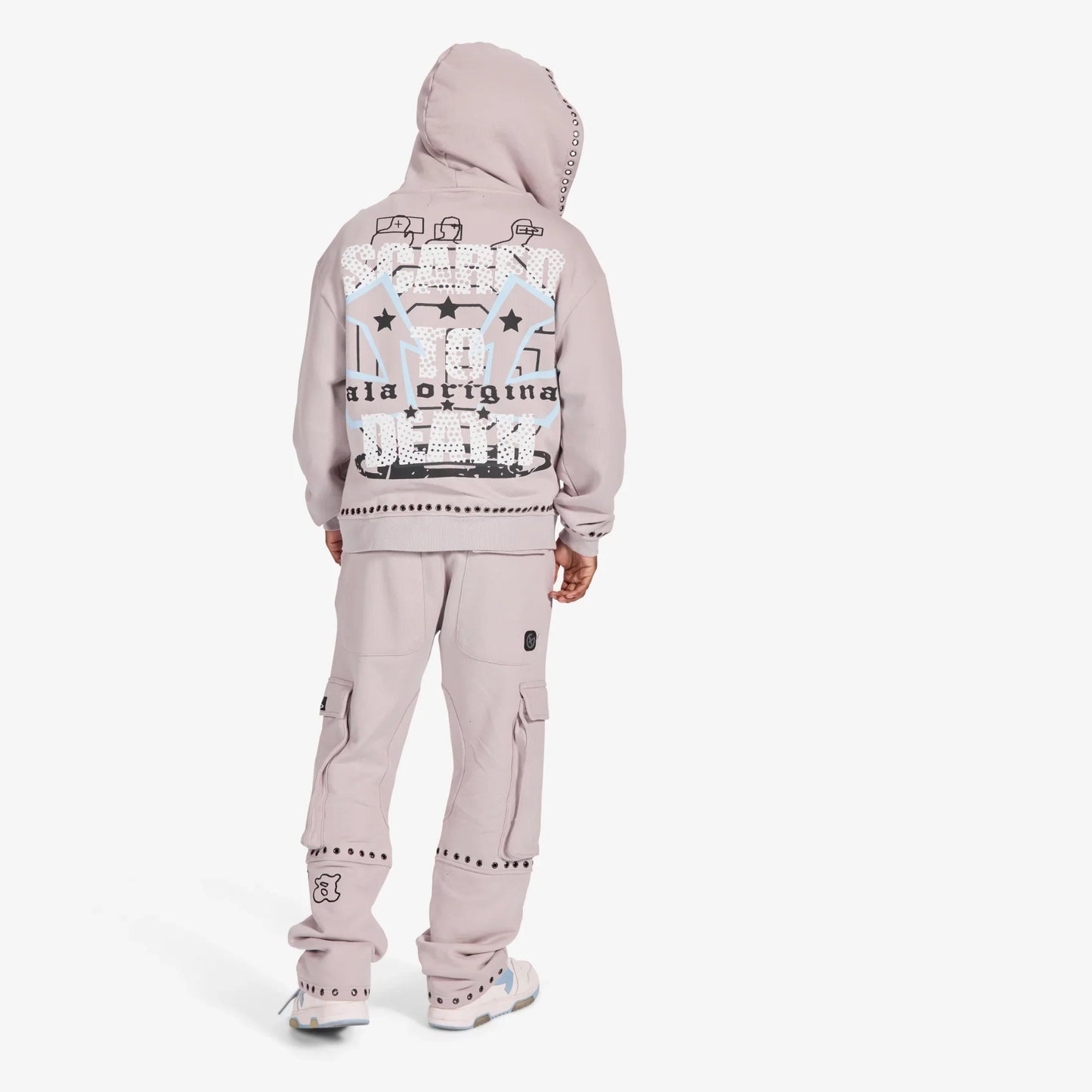 Gala Original Harpy Grommet Hoodie - Washed Cement Denim Exchange