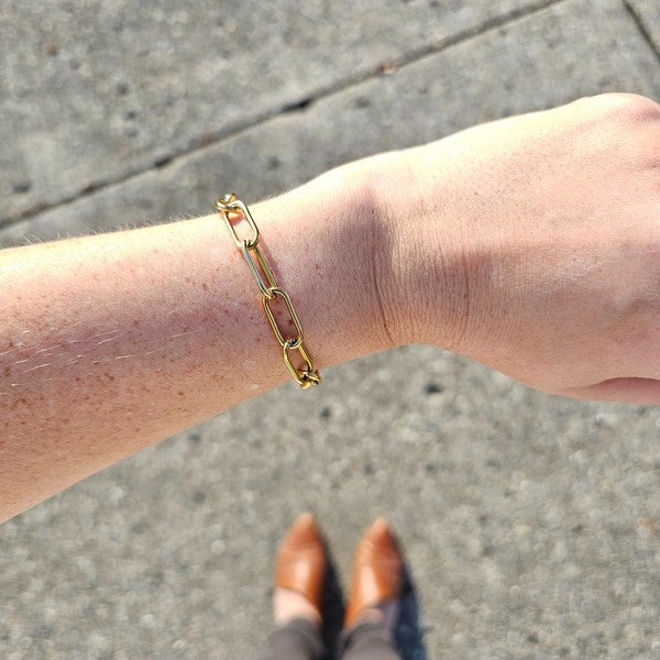 Luxe Silver Chunky Paper Clip Bracelet Shop Style & More | Fresh Looks, Everyday Deals & Free Shipping