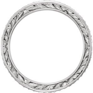 14K White 1/4 CTW Natural Diamond Sculptural Eternity Band Size 7 Ethereal Legacy Boutiques