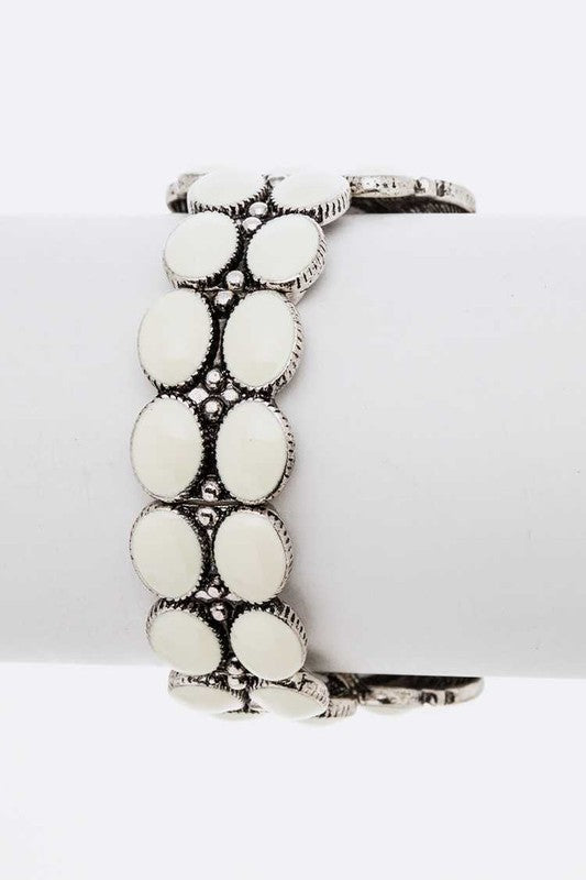 Genuine Stone Statemetn Stretch Bracelet Shop Style & More | Fresh Looks, Everyday Deals & Free Shipping