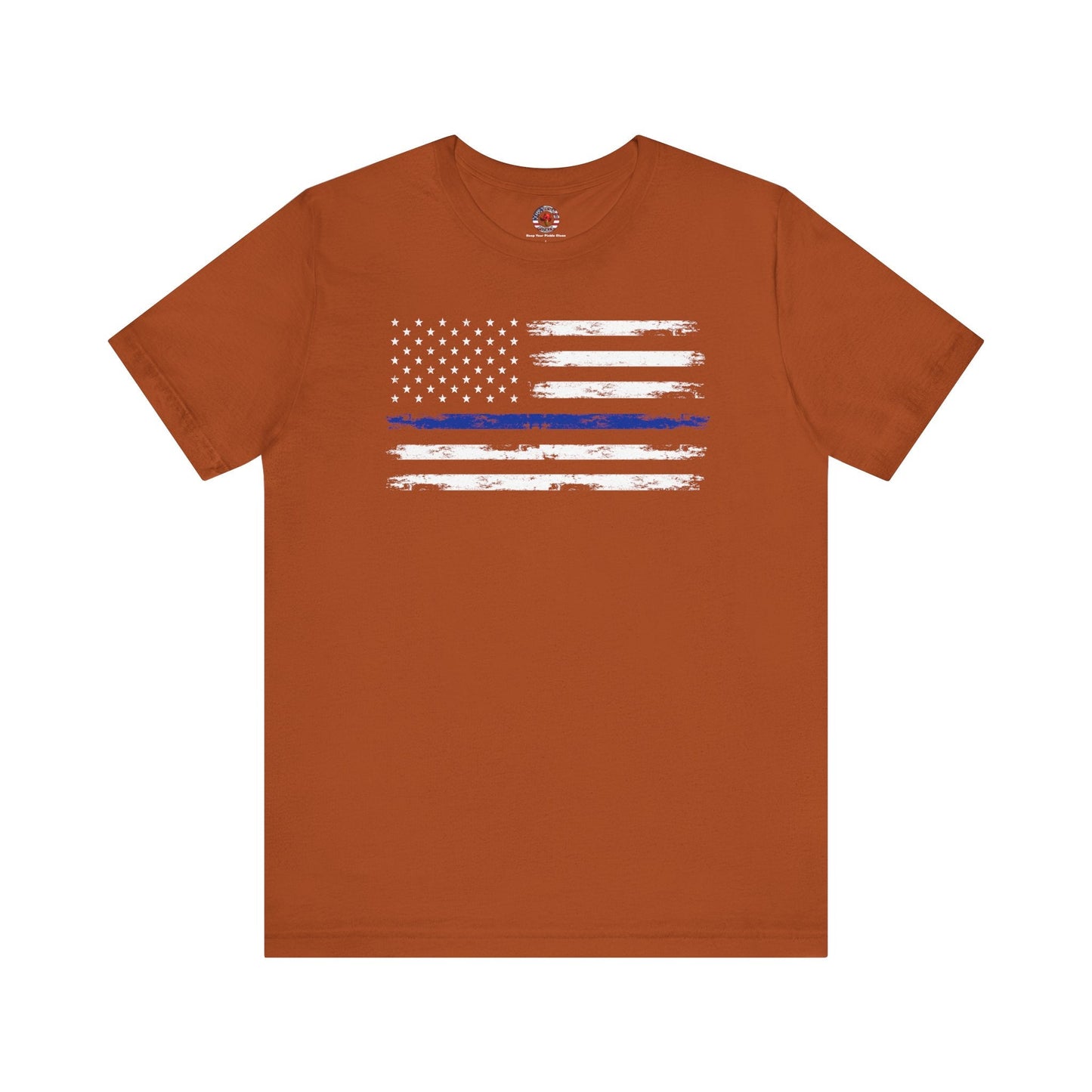 Thin Blue Line American Flag T-Shirt The Devil's Pickle