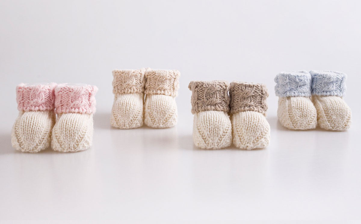 Cozy Knitted Baby Booties Honey and Hive
