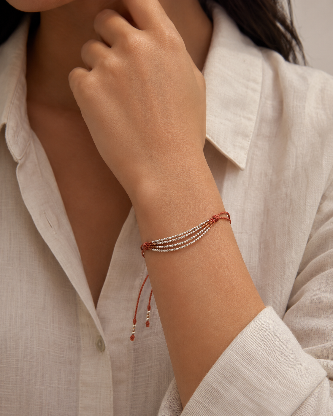 Terra Layered Bracelets in Silver Village Thrive