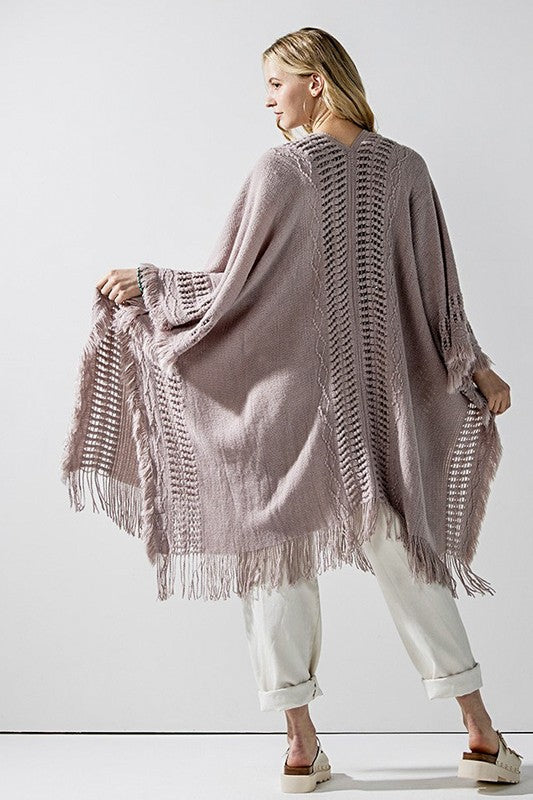 Fringe Ruana Style Shawl Cardigan Shop Style & More | Fresh Looks, Everyday Deals & Free Shipping