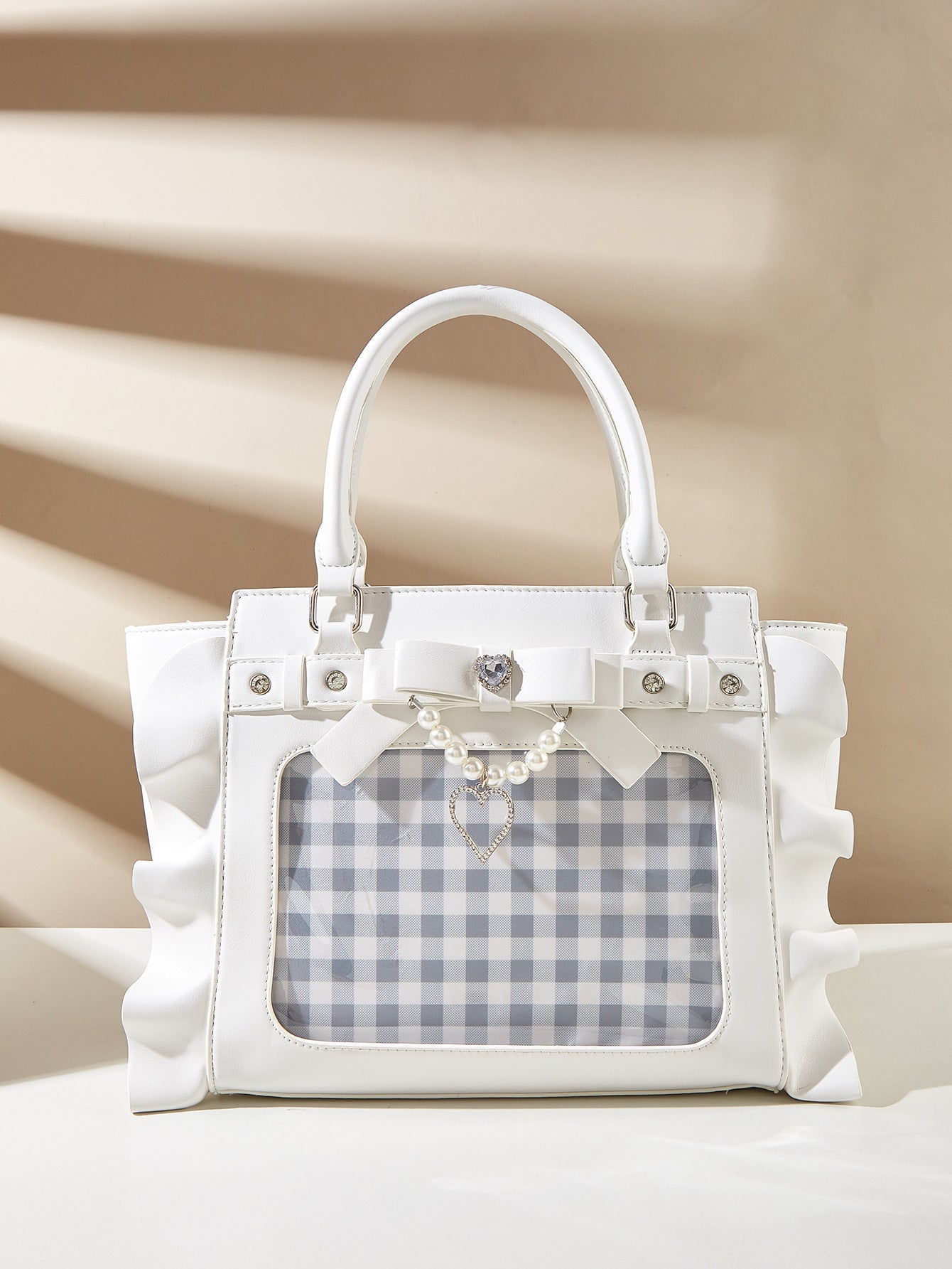 Love Handbag Lace Pearl Women's Messenger Bag See size chart under “more details” The Fashion Celestial