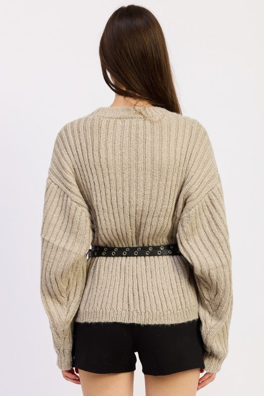 WRAPPED CARDIGAN WITH BELT Shop Style & More | Fresh Looks, Everyday Deals & Free Shipping
