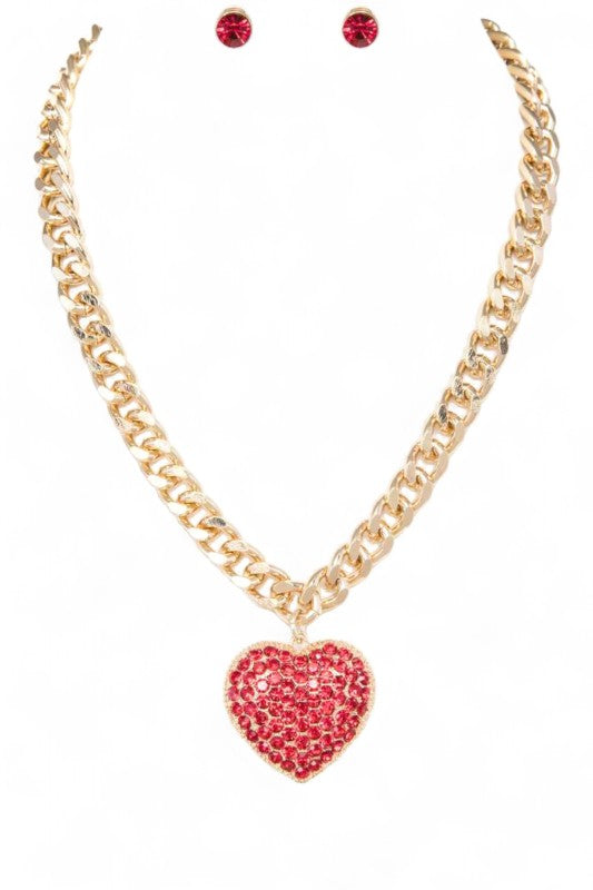Crystal Heart Pendant Necklace Set Shop Style & More | Fresh Looks, Everyday Deals & Free Shipping