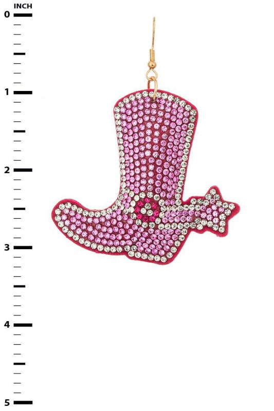 Pink Stone Cowboy Boots Pillow Earrings Shop Style & More | Fresh Looks, Everyday Deals & Free Shipping