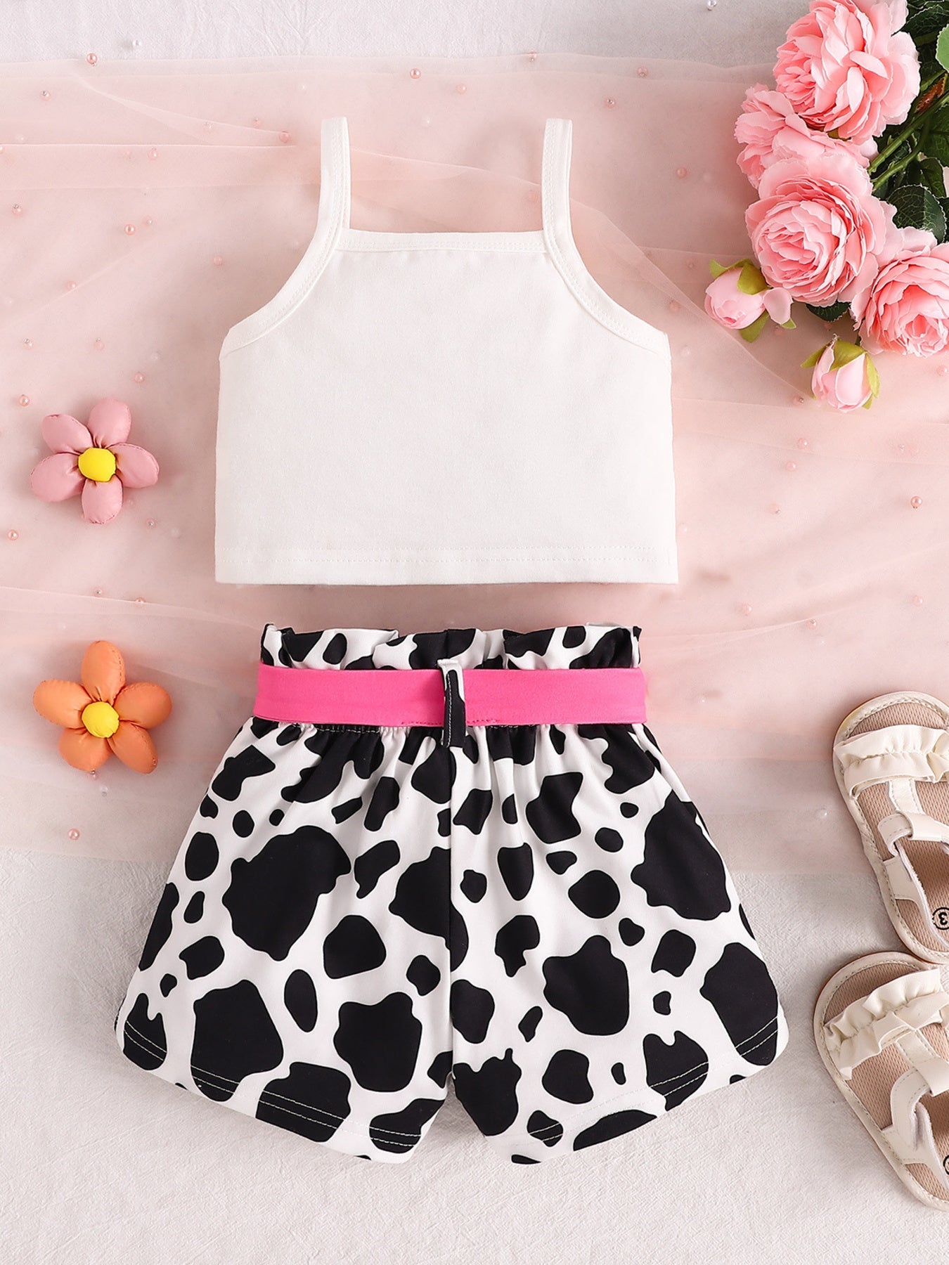 Children's Cow Print Tank Top & Shorts Set New Era Fashion LLc