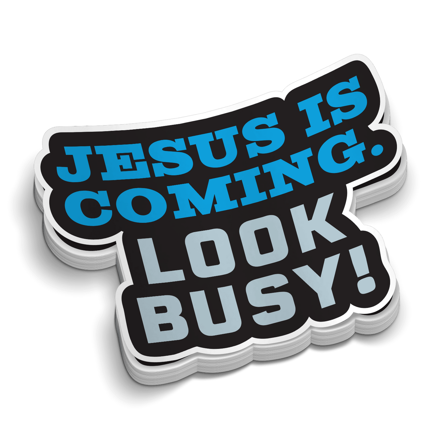 Look Busy - Hard Hat Decal Armed American Supply