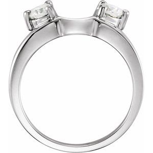 Platinum 1/2 CTW Lab Grown Diamond Wrap-Style Ring Enhancer Ethereal Legacy Boutiques