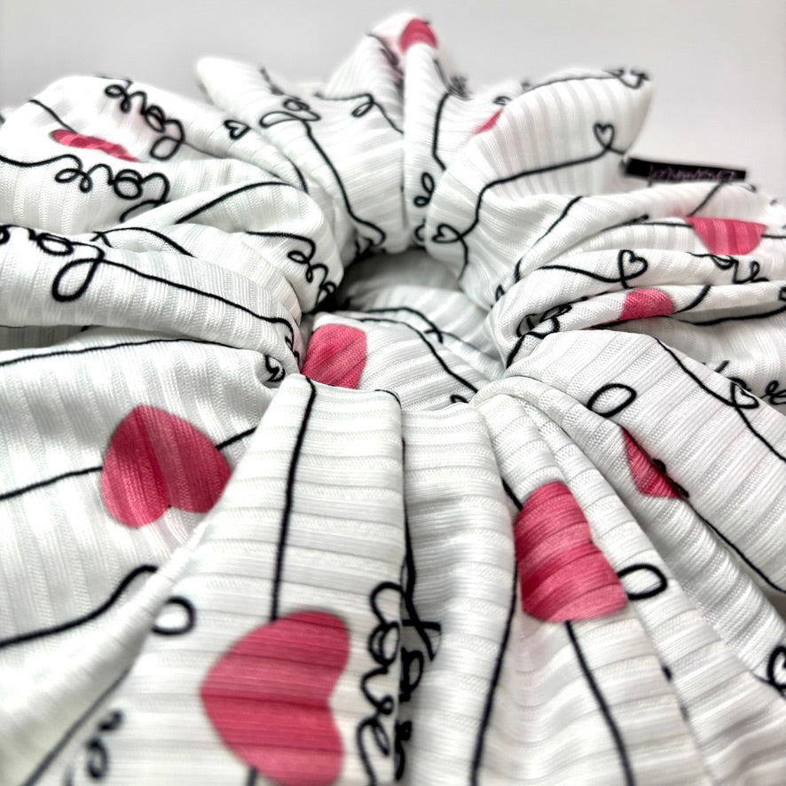Love Script Valentine's Day Scrunchie Enchanted Scrunch
