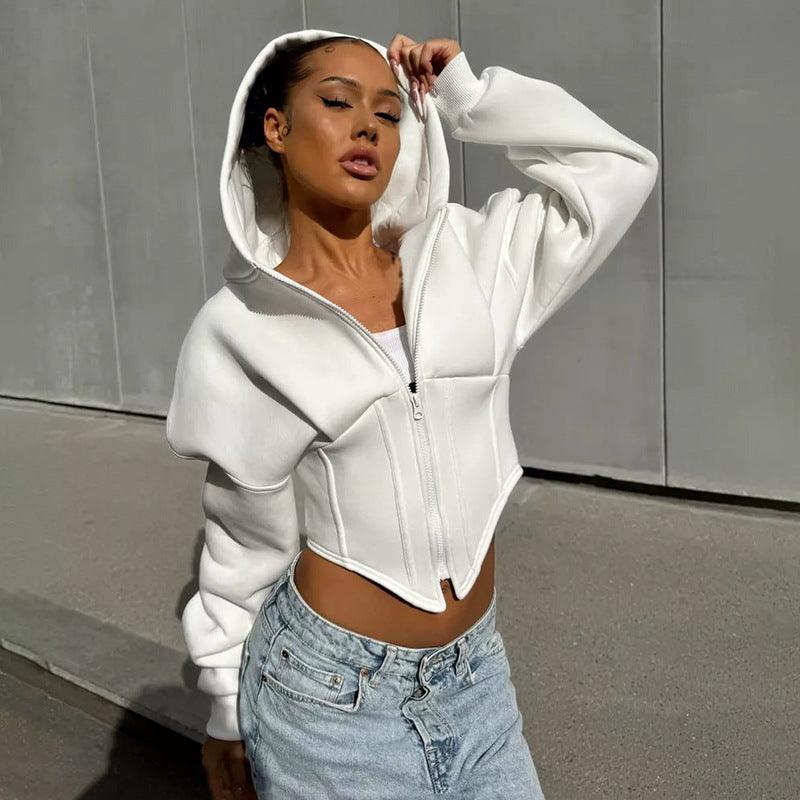 Sculpted Fit Midriff Hoodie - Stylish and Comfortable Gym Hoodie for Women Country in My Heart