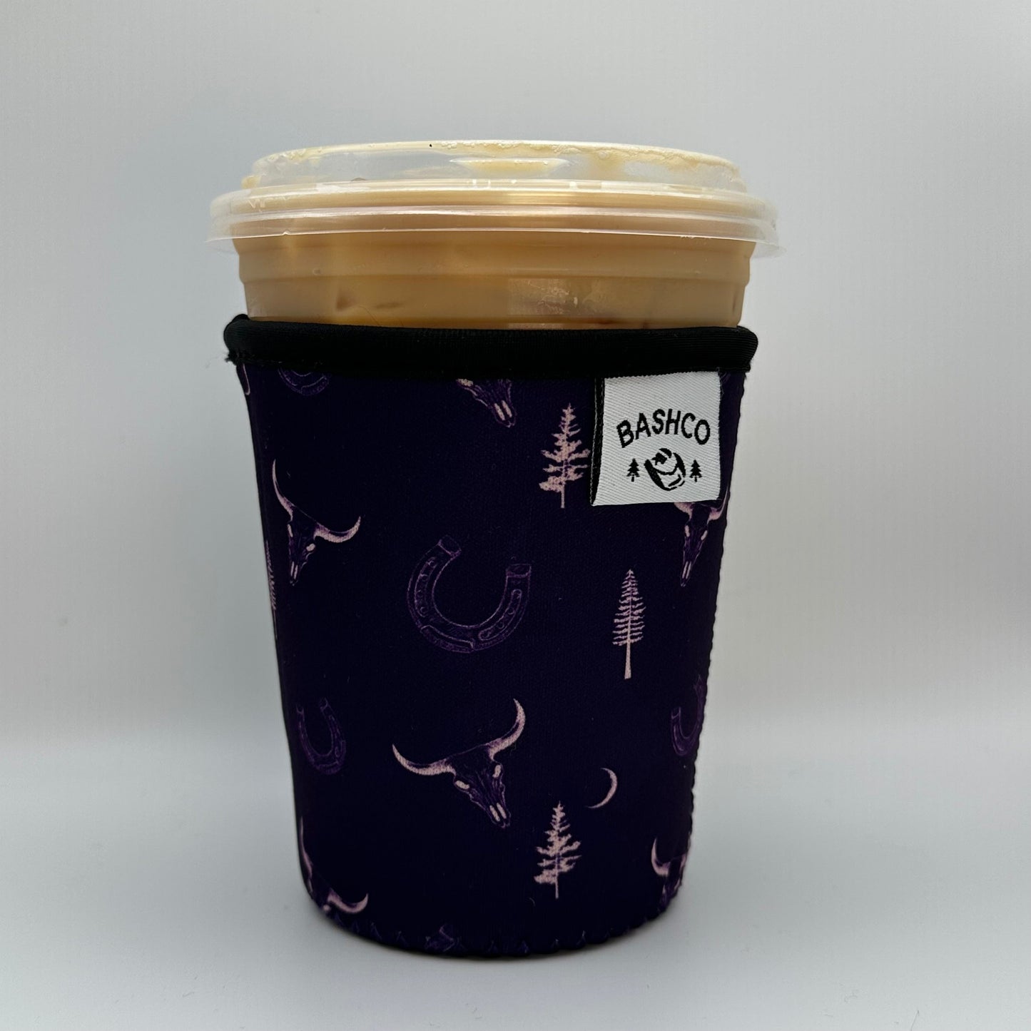 Dark Skull Pattern Coffee Sleeve | Western Pattern Coffee Koozie BashDesignsCo