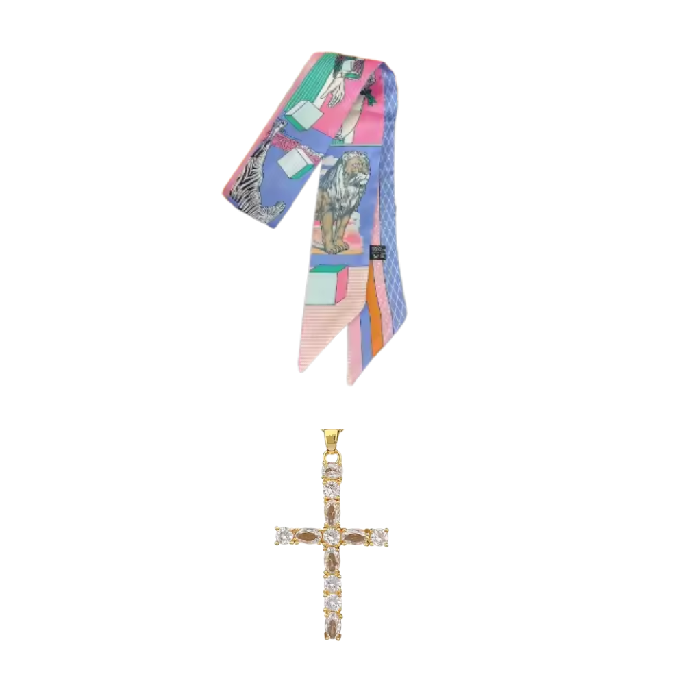 Zebra Faith Scarf Necklace Deep South Originals