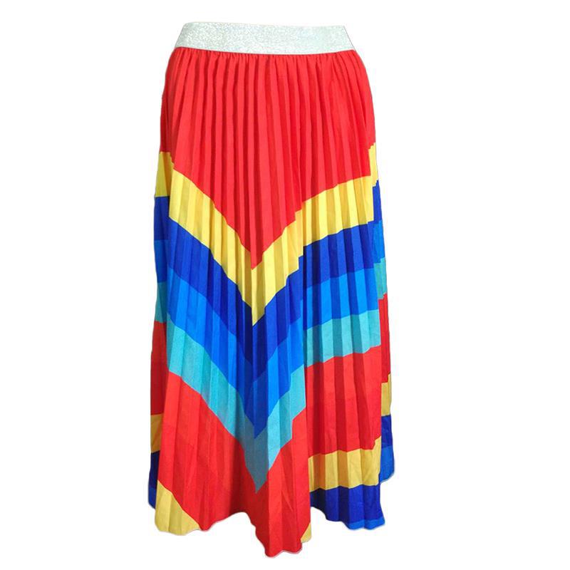 Printed pleated skirt See size chart under “more details” The Fashion Celestial
