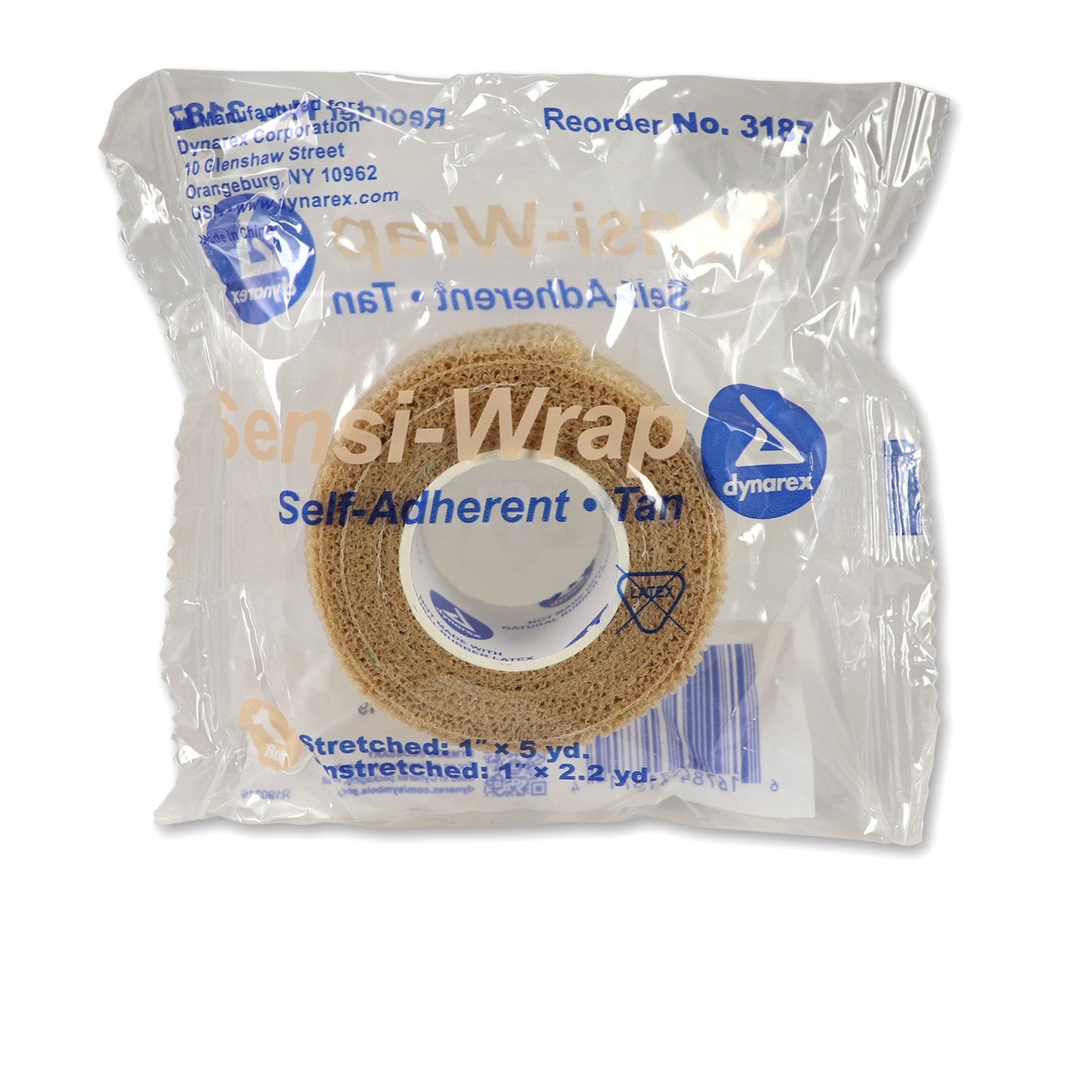 Sensi Wrap, Self-Adherent - Latex Free, 1" x 5 yds Tan, 1 each quakekits.com