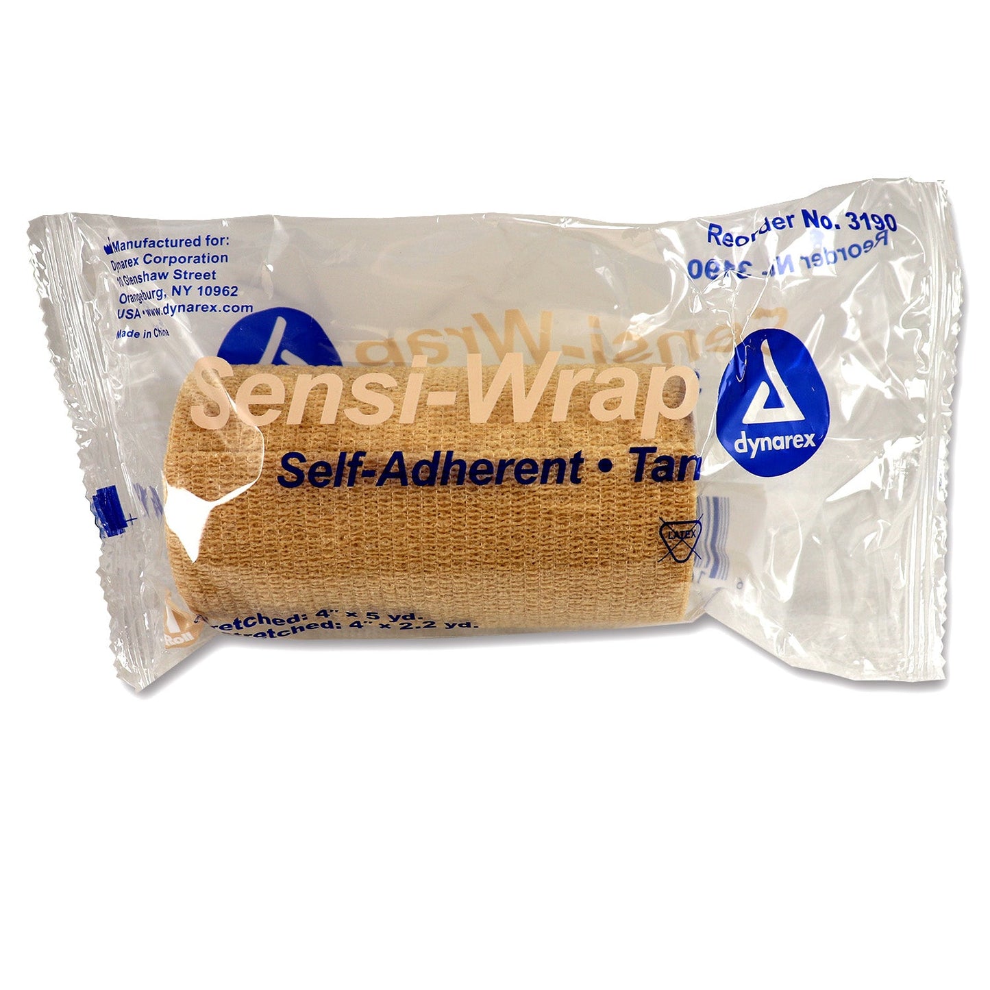 Sensi Wrap, Self-Adherent - Latex Free, 4" x 5 yds Tan, 1 each quakekits.com