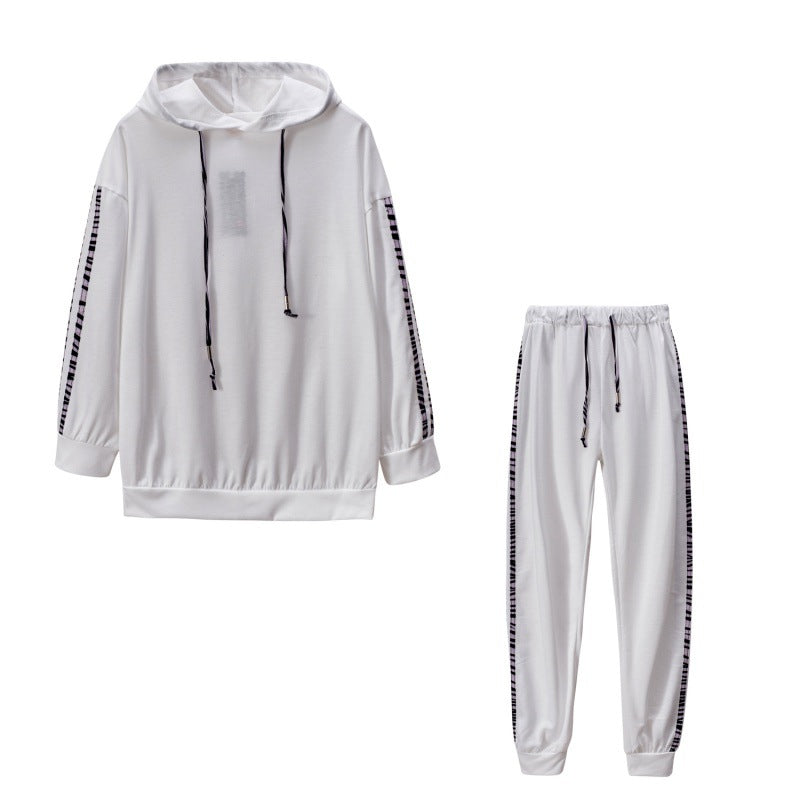 Solid Color Striped Casual Hoodie Two-piece Set See size chart under “more details” The Fashion Celestial
