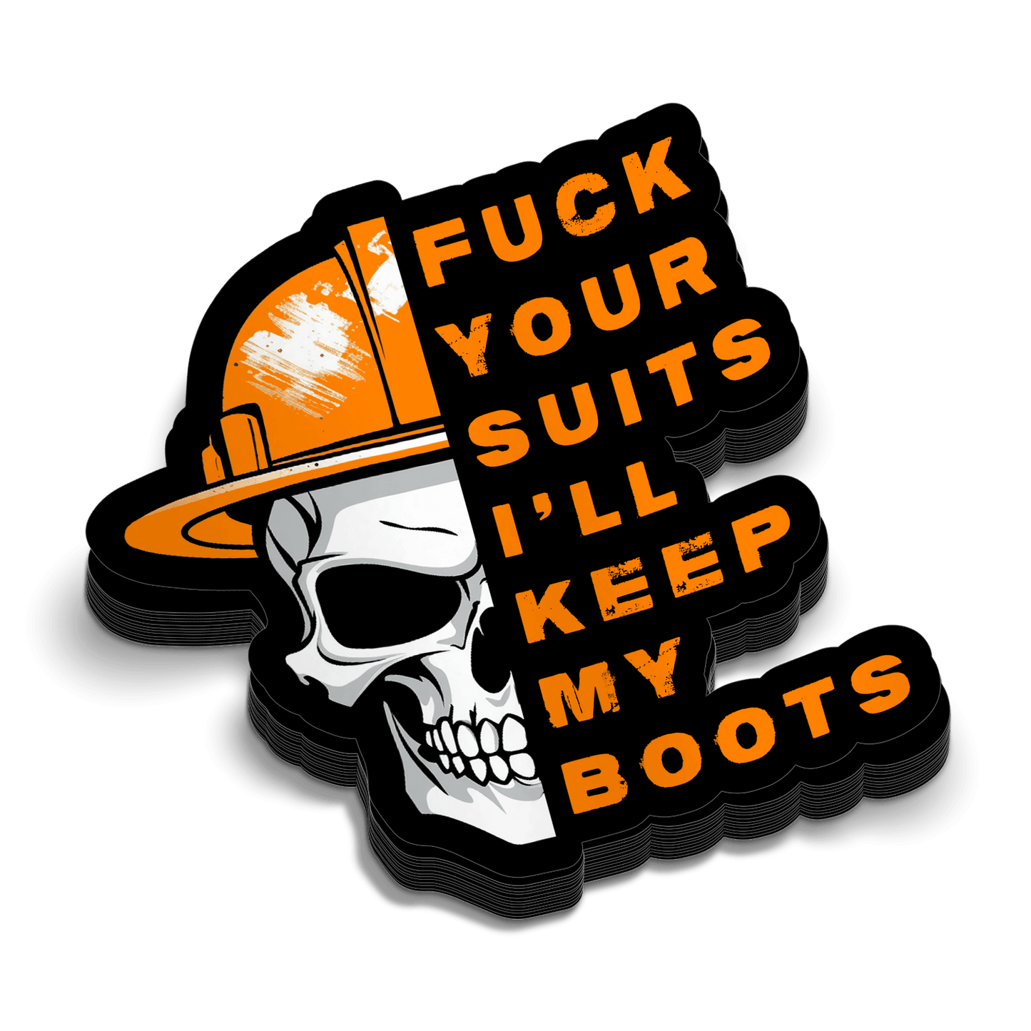 Keep My Boots Hard Hat Decal Armed American Supply