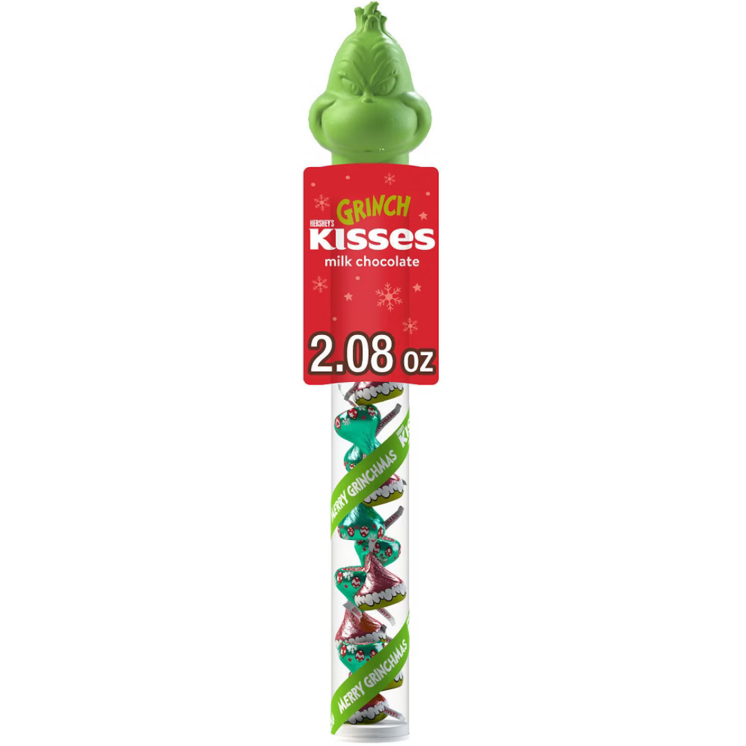 Hershey's Kisses Grinch Milk Chocolate Holiday Cane (2.08 oz) Farmacias Savia