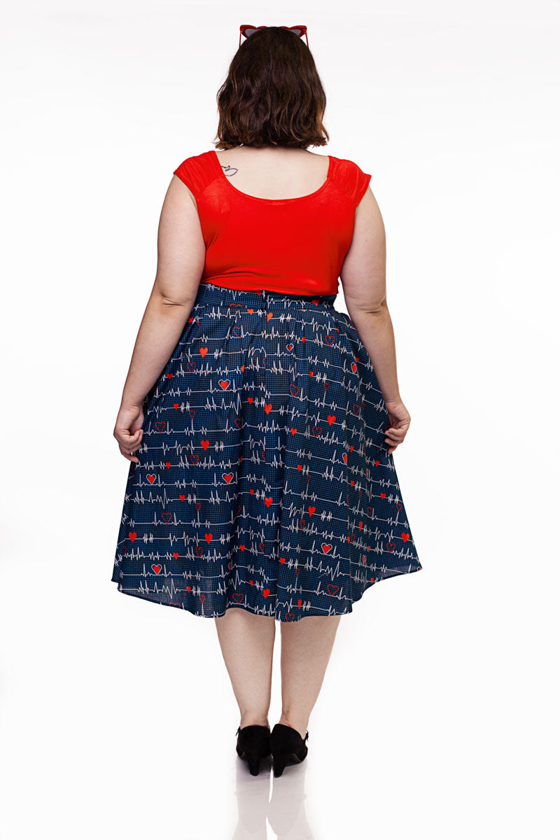 Doris Skirt in Heartbreaker - Small only Retrolicious
