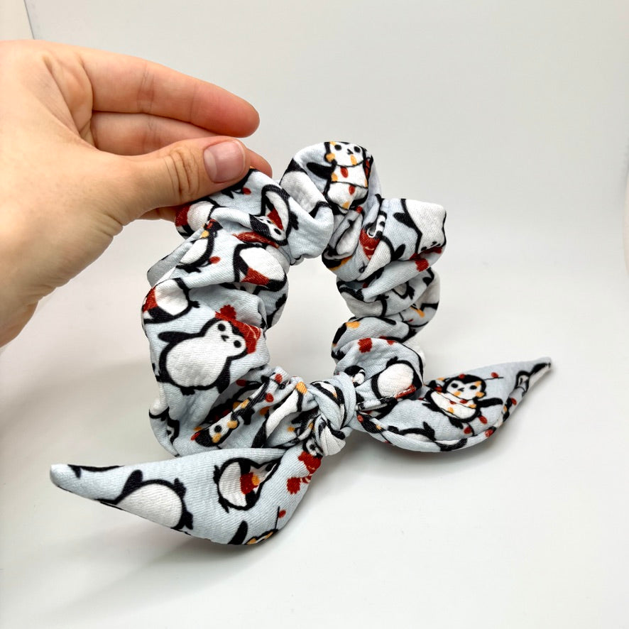 Mini Blue Penguin Tie Scrunchie Enchanted Scrunch