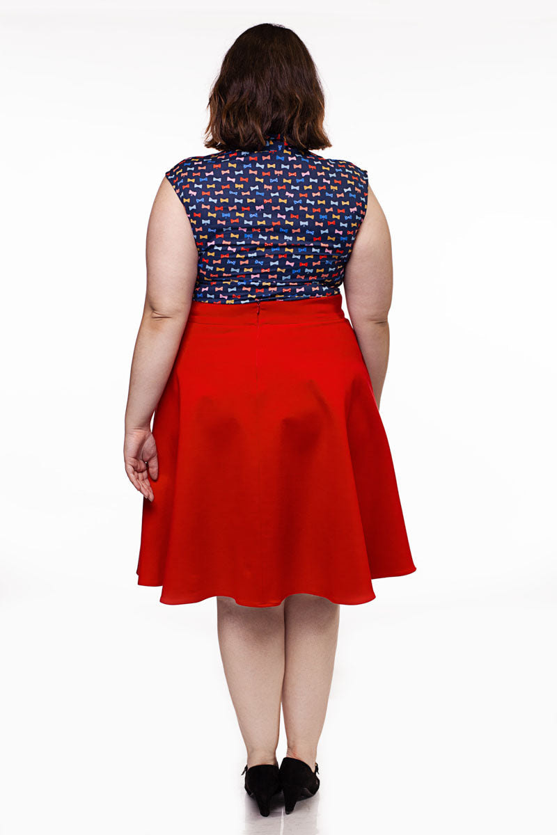 Charlotte Skirt in Red Retrolicious