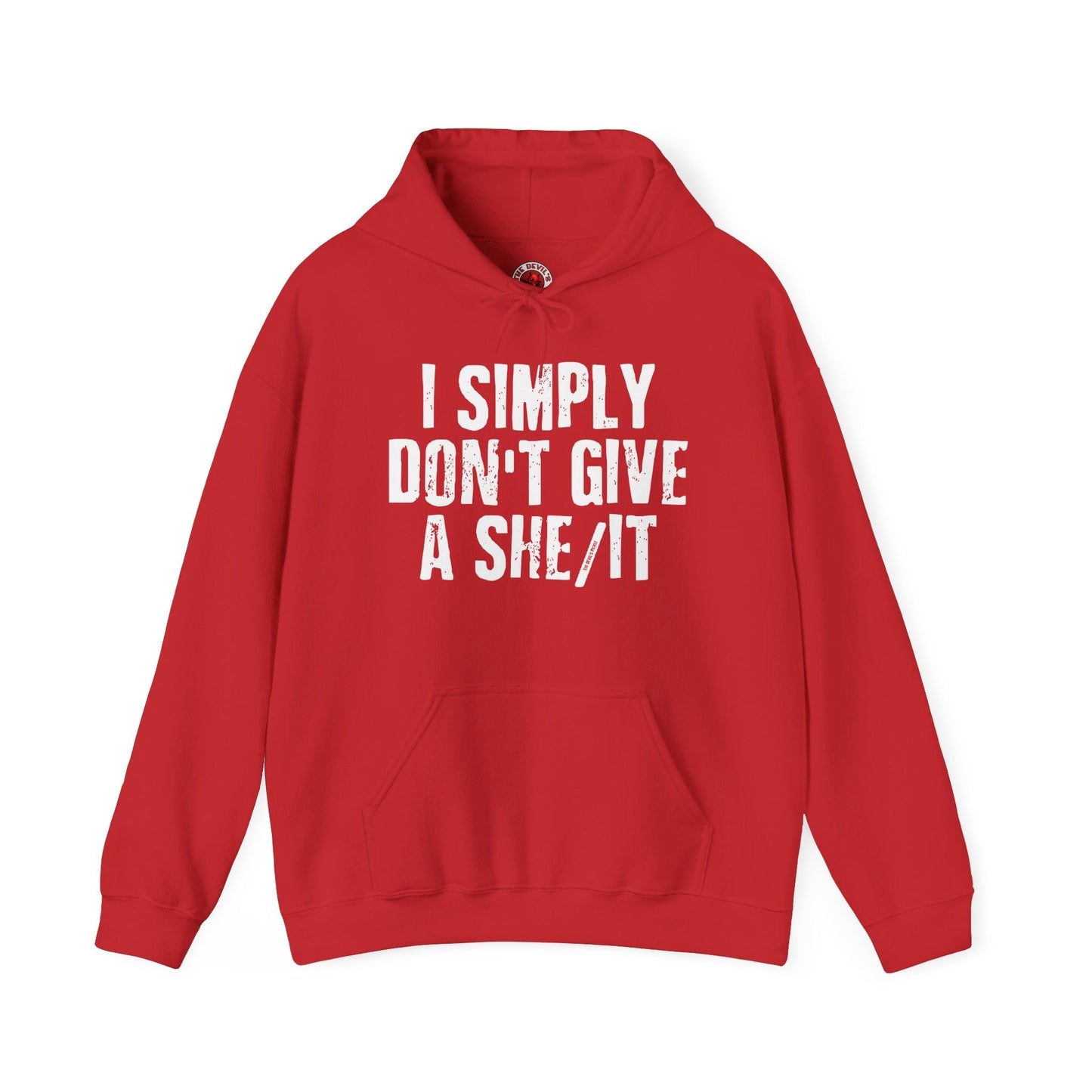 I Simply Don't Give A She/It Hooded Sweatshirt The Devil's Pickle