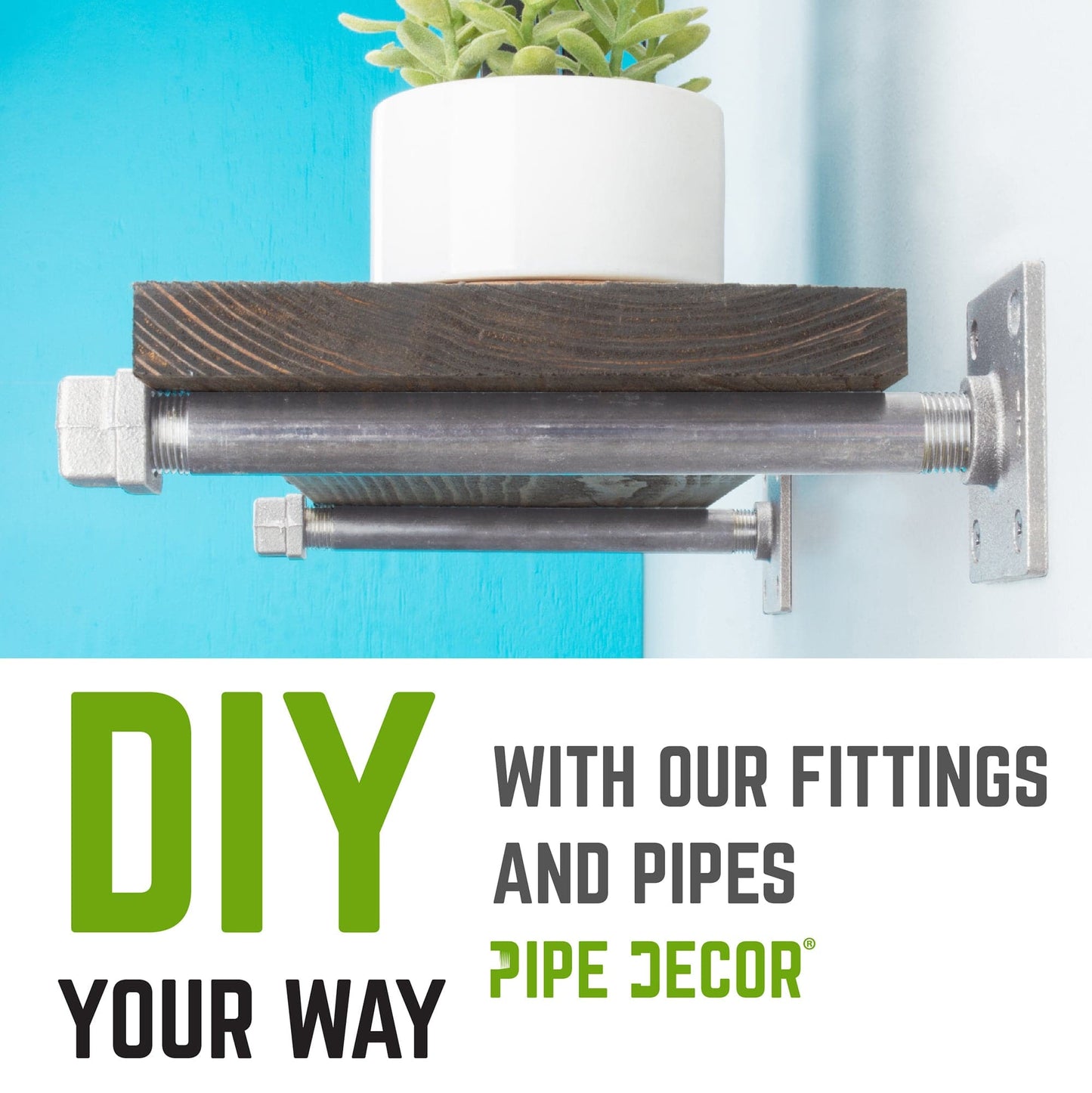 1 in. Galvanized Square Cap PIPE DECOR