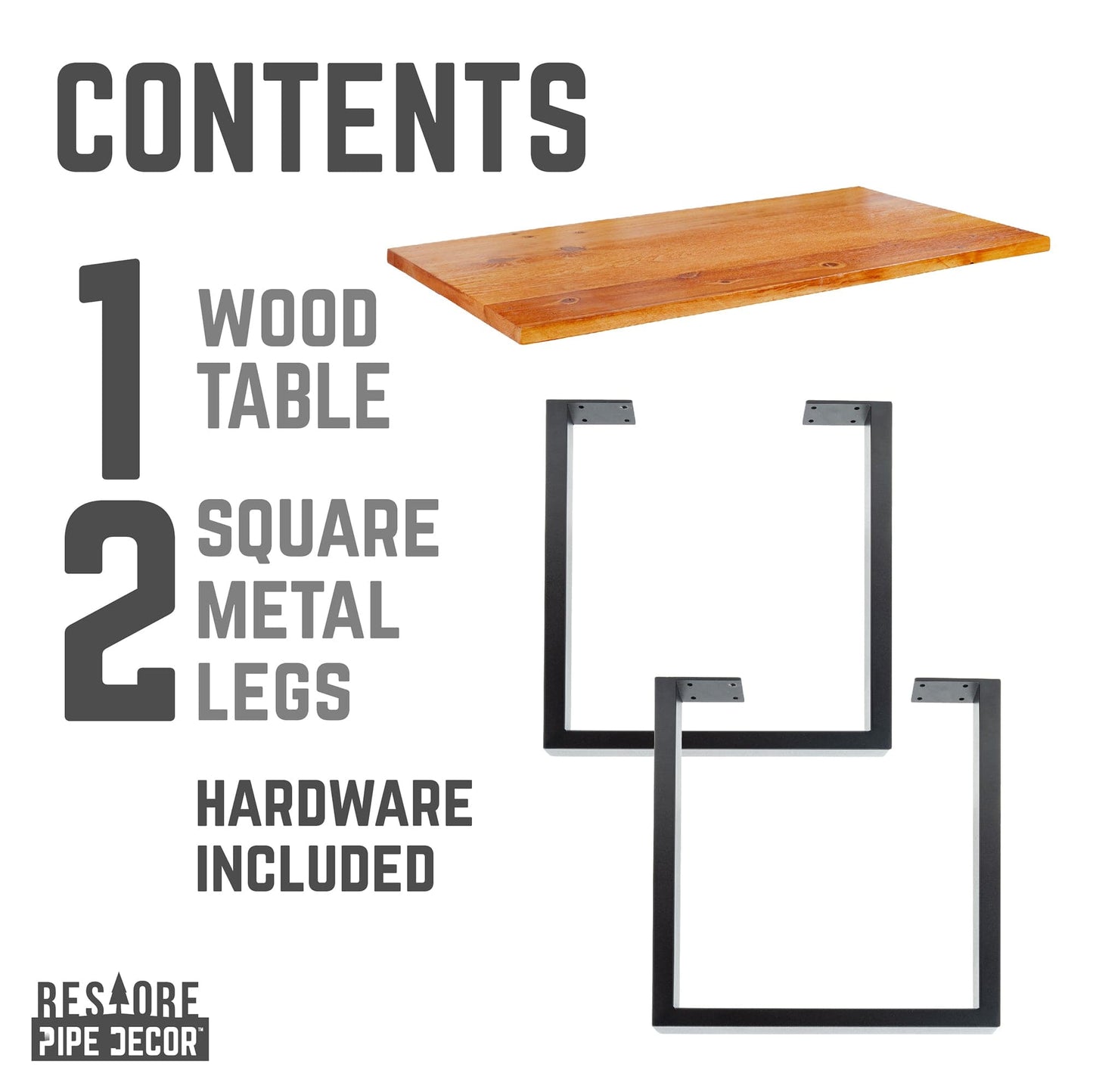 Skyline Sunset Cedar Solid Wood Desk with 28 in. Landscape Legs PIPE DECOR