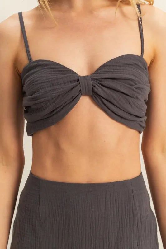 HYFVE Ruched Bra Top and Mini Skirt Set West2East Surf