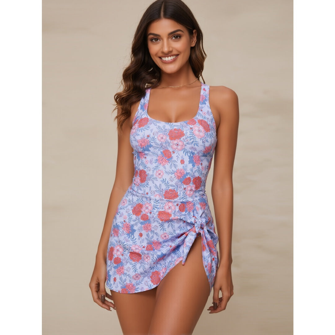 Women's Casual One-Piece Swimsuit – High Elasticity Print Swimwear FitiqueFit