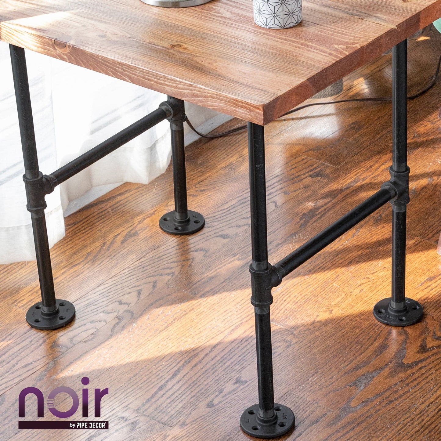 3/4 in. Prefinished Matte Black Floor Flange PIPE DECOR