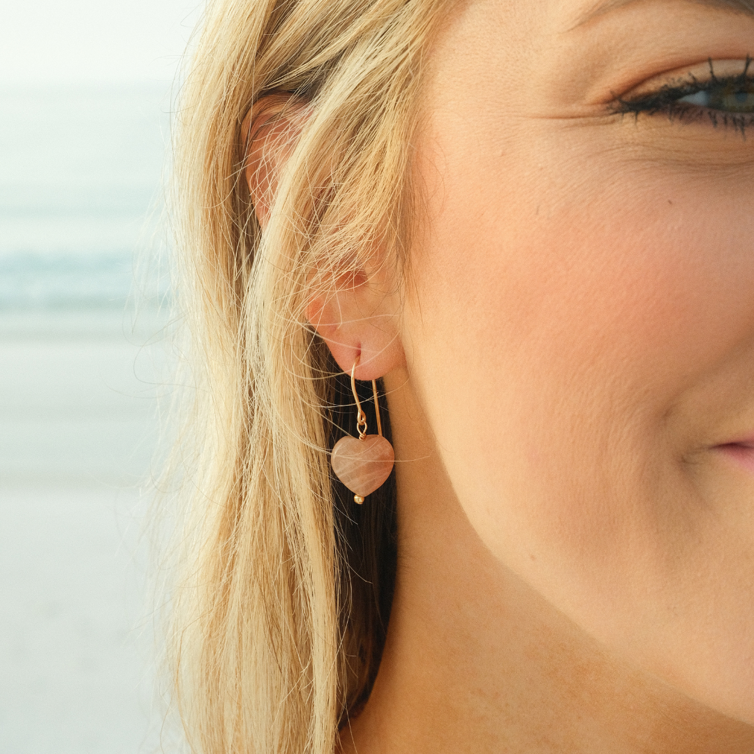 Peach Love Earrings Emily Anne Designs LLC