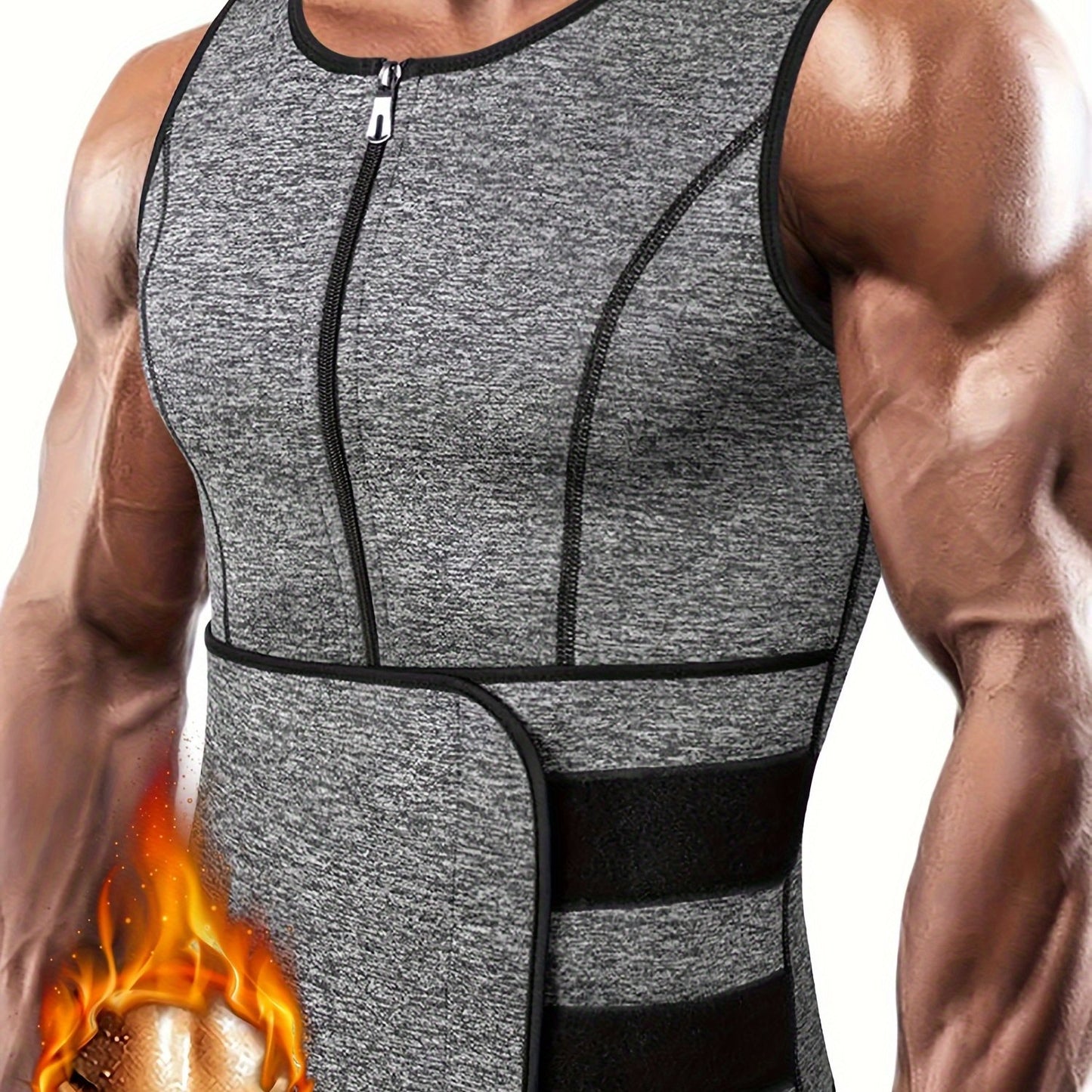Men's Adjustable Compression Tank Top, Men's Waist Trainers NovaCart