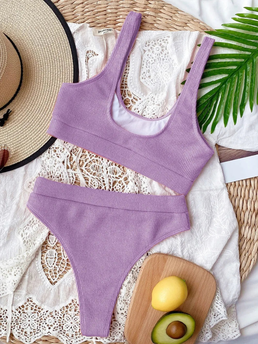 Scoop Neck Wide Strap Two-Piece Swim Set New Era Fashion LLc