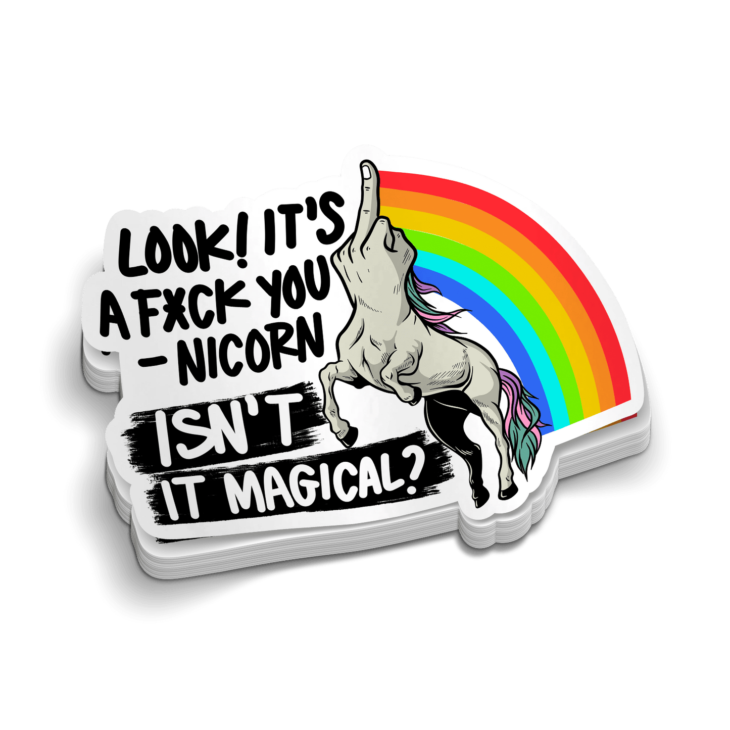 F*ck Younicorn - Hard Hat Decal Armed American Supply
