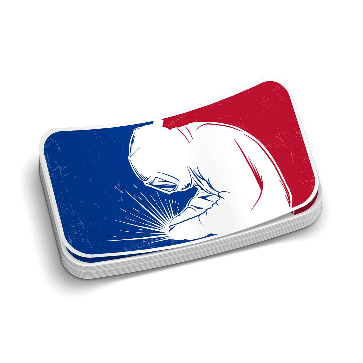 RWB Welder - Hard Hat Decal Armed American Supply